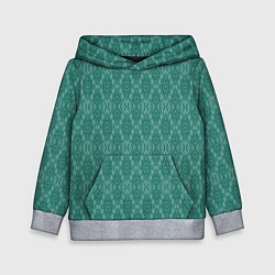 Детская толстовка Бирюзово зеленый геометрический абстрактный узор