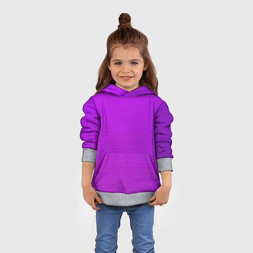 Детская толстовка Градиент сиреневый металл / 3D-Меланж – фото 4
