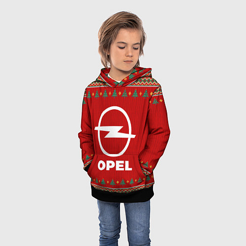 Детская толстовка Opel new year / 3D-Черный – фото 3
