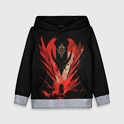 Толстовка-худи детская Dragon age Inquisition art, цвет: 3D-меланж