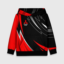 Толстовка-худи детская Mitsubishi - red and black, цвет: 3D-черный