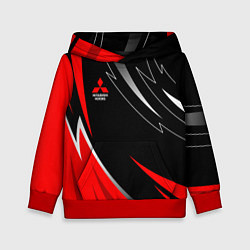 Толстовка-худи детская Mitsubishi - red and black, цвет: 3D-красный