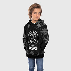 Толстовка-худи детская Снежный PSG, цвет: 3D-черный — фото 2