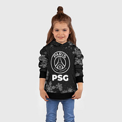 Толстовка-худи детская Снежный PSG, цвет: 3D-черный — фото 2