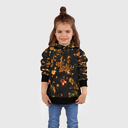Толстовка-худи детская Новогоднее украшение, цвет: 3D-черный — фото 2
