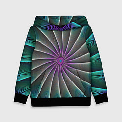 Детская толстовка Оптический узор неоновый