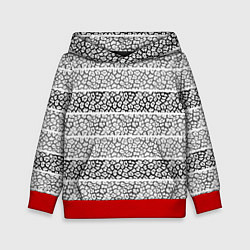 Детская толстовка Полосатый узор с черно белым тигровым рисунком