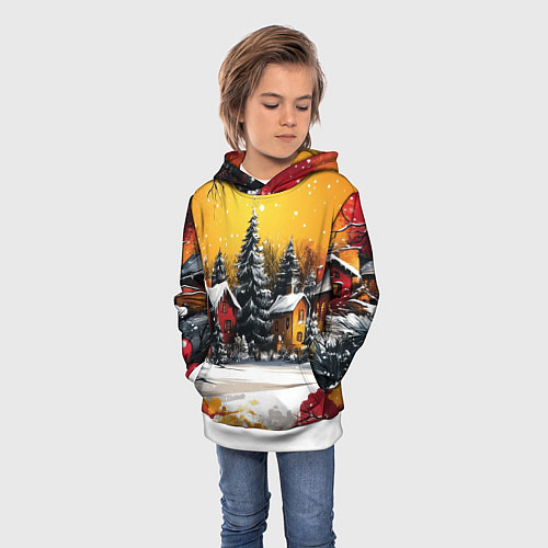 Детская толстовка Новогодний двор / 3D-Белый – фото 3