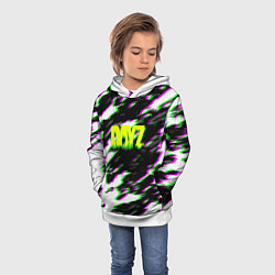 Толстовка-худи детская Dayz кислотные краски, цвет: 3D-белый — фото 2