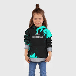 Толстовка-худи детская Warframe краски голубые, цвет: 3D-меланж — фото 2