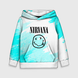 Толстовка-худи детская Nirvana rock music color, цвет: 3D-белый