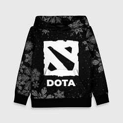 Толстовка-худи детская Снежный Dota, цвет: 3D-черный