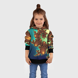 Толстовка-худи детская Психоделика абстракция, цвет: 3D-черный — фото 2