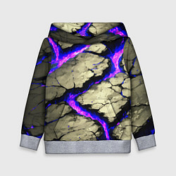 Детская толстовка Треснувший камень фиолетовый