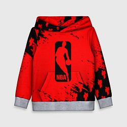 Толстовка-худи детская NBA краски баскетбол, цвет: 3D-меланж