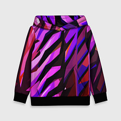 Детская толстовка Фиолетово -чёрная абстракция