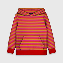 Детская толстовка Полосы красный розовый и оранжевый
