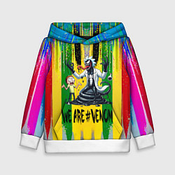 Толстовка-худи детская We are Venom - Morty and Rick fantasy, цвет: 3D-белый