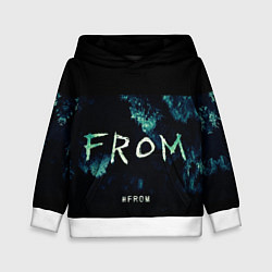 Толстовка-худи детская Извне на фоне леса, цвет: 3D-белый
