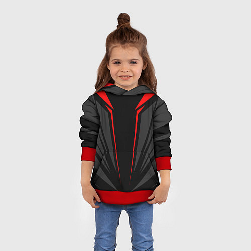 Детская толстовка Sport uniform - red / 3D-Красный – фото 4