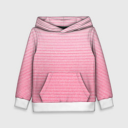 Толстовка-худи детская Полосатый розовый текстурный, цвет: 3D-белый