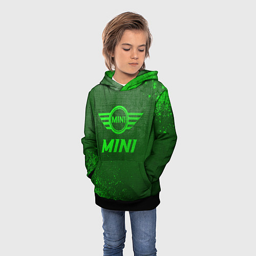 Детская толстовка Mini - green gradient / 3D-Черный – фото 3