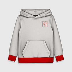 Детская толстовка Вязью Татьяна - красная надпись