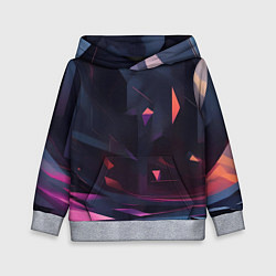 Толстовка-худи детская Абстрактный вихрь, цвет: 3D-меланж