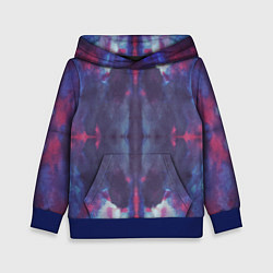 Толстовка-худи детская Тай-дай космос, цвет: 3D-синий