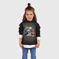 Толстовка-худи детская Venom-Trump and Spider-Duck meme, цвет: 3D-белый — фото 2