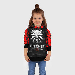 Толстовка-худи детская Ведьмак - волк, цвет: 3D-черный — фото 2