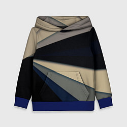 Толстовка-худи детская Фрактальные линии - темный, цвет: 3D-синий