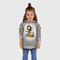 Толстовка-худи детская Venom Duck - ai art fantasy, цвет: 3D-меланж — фото 2