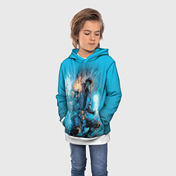 Толстовка-худи детская Mortal Kombat - Sub-Zero, цвет: 3D-белый — фото 2