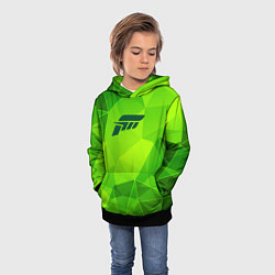 Толстовка-худи детская Forza Horizon green poly, цвет: 3D-черный — фото 2