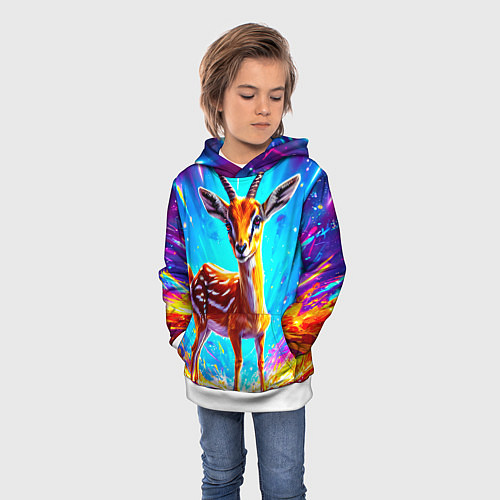 Детская толстовка Газель малыш / 3D-Белый – фото 3