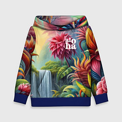Детская толстовка Гавайские тропические цветы - алоха