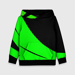 Детская толстовка Чёрный с зелёным двуцветный