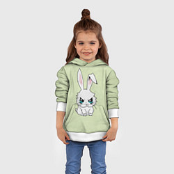 Толстовка-худи детская Злой кролик 2025, цвет: 3D-белый — фото 2