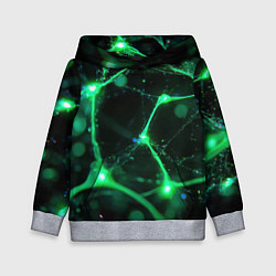 Детская толстовка Зеленый нейроны