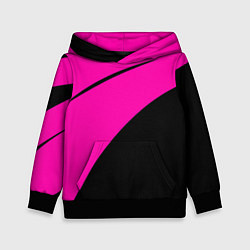 Детская толстовка Розовый с чёрным двуцветный с полосой