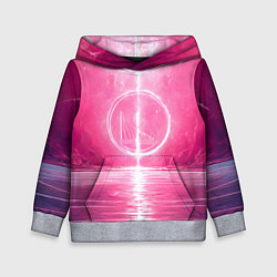 Толстовка-худи детская Голден Стэйт Уорриорз в розовом, цвет: 3D-меланж