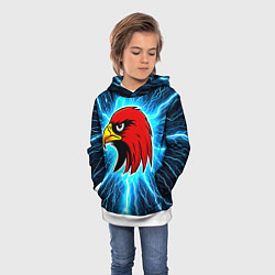 Толстовка-худи детская Атланта Хокс в разрядах молнии, цвет: 3D-белый — фото 2