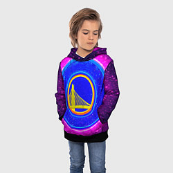 Толстовка-худи детская Голден Стэйт Уорриорз звездный, цвет: 3D-черный — фото 2