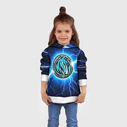 Толстовка-худи детская Даллас Маверикс в разрядах молний, цвет: 3D-белый — фото 2