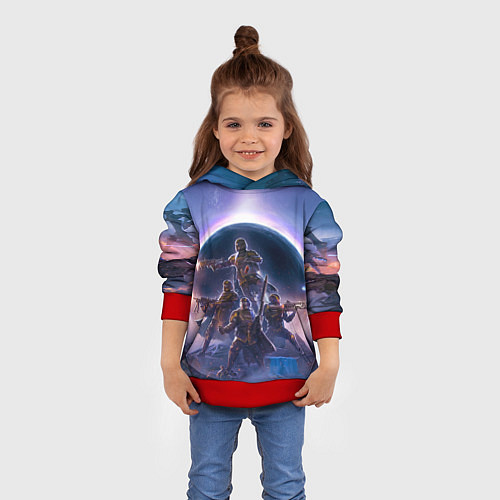 Детская толстовка Предзнаменования тирании Helldivers 2 / 3D-Красный – фото 4