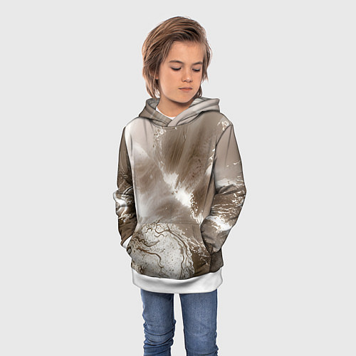 Детская толстовка Песок и вода / 3D-Белый – фото 3