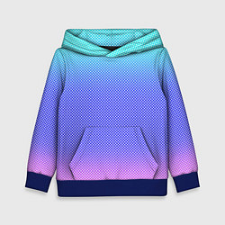 Детская толстовка Градиент бирюзово-розовый текстура в мелкий гороше