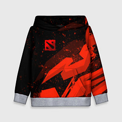 Толстовка-худи детская Dota 2 - красные брызги, цвет: 3D-меланж