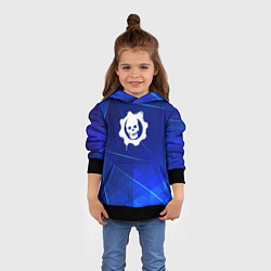 Толстовка-худи детская Gears of War blue poly, цвет: 3D-черный — фото 2